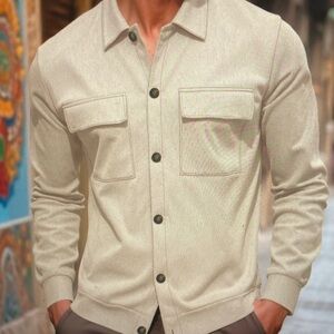 Stylish Cream Button-Up Shirt